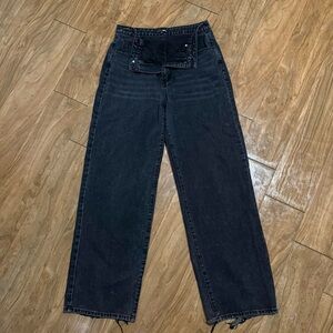 Fashion Nova Women's Black Relaxed Jeans